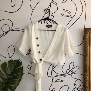 Lulus Wrap Crop Top